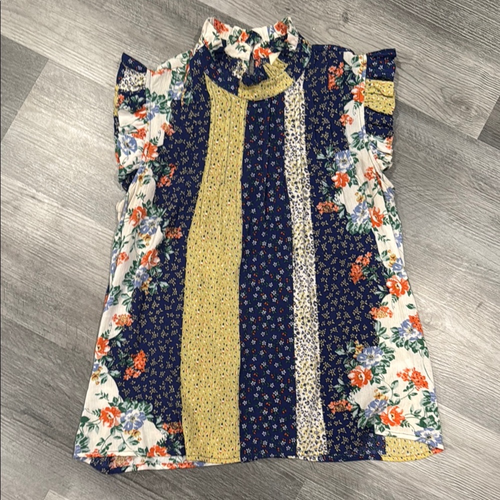 Everleigh Floral Colorful Patterned Women’s Blouse Size XS